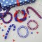 4th of July Tri Beads, 1200Pcs Plastic Red White Blue Tri-Shaped Beads for Jewelry Making Patriotic Crafts Independent Day DIY Necklace Bracelets Hair Beads